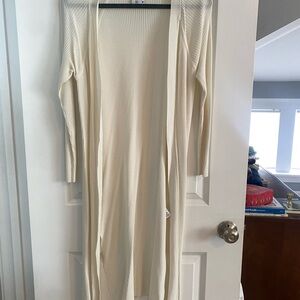 DKNY Women's Cream Ribbed Sweater